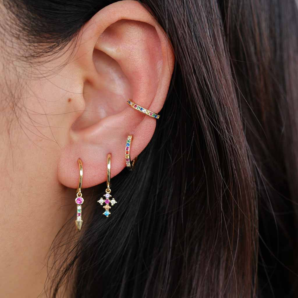 Shiny Rainbow Gold Earcuff