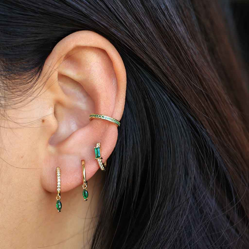 Shiny Green Gold Earcuff