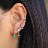 Shiny Turquoise Silver Earcuff