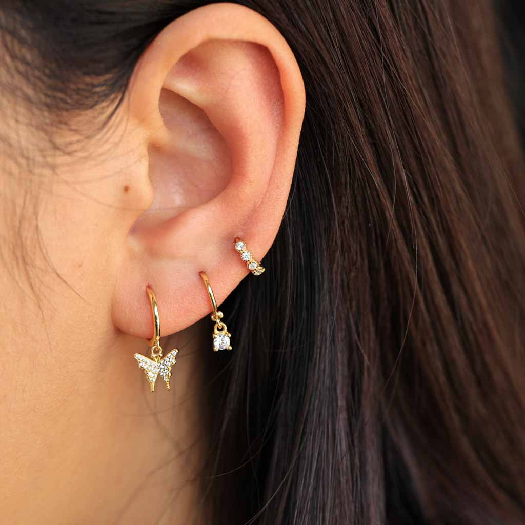 5.5mm Sophi  White Gold Huggies