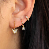 5.5mm Sophi  White Gold Huggies