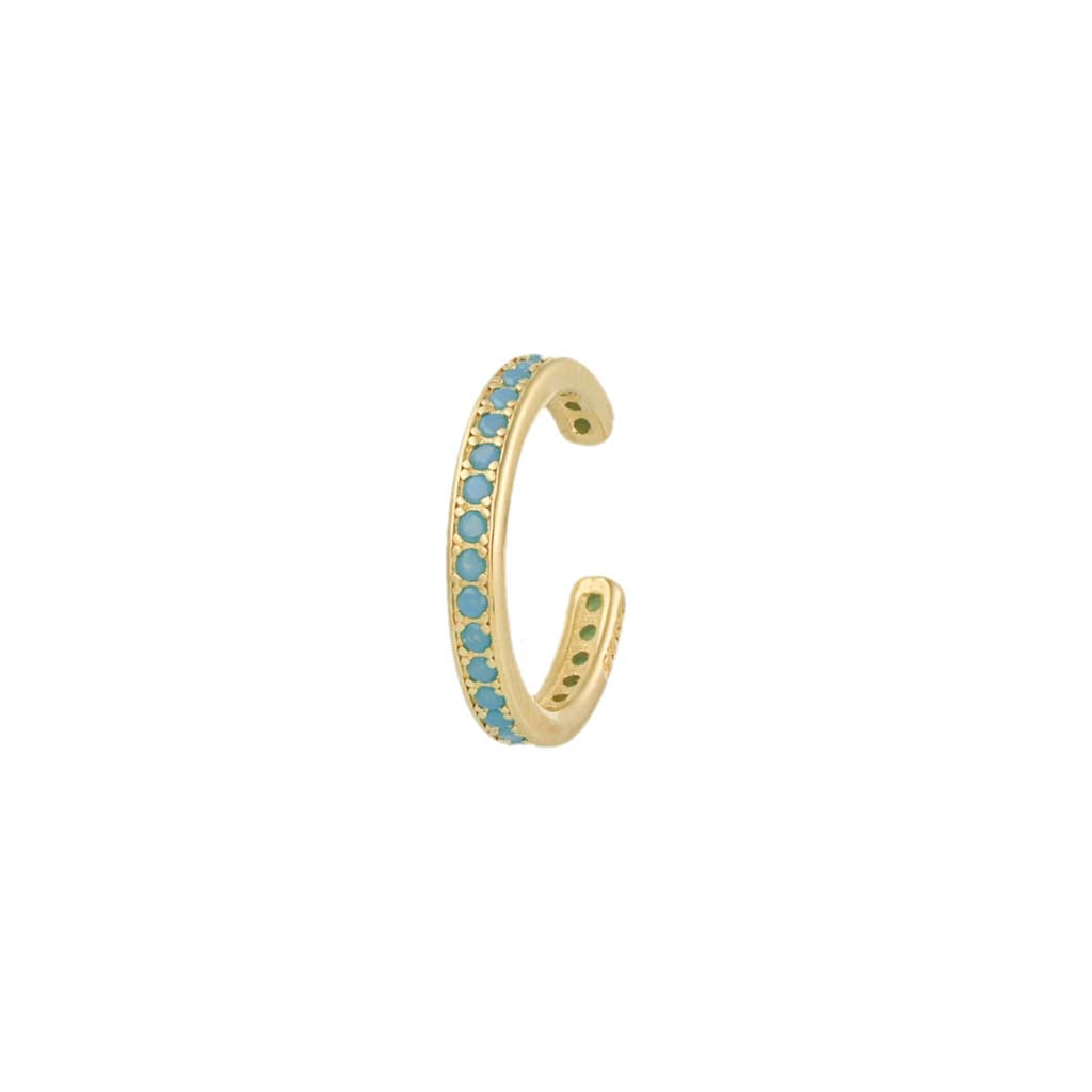 Shiny Turquoise Gold Earcuff – Fora Jewellery