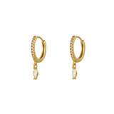 Shiny Marquise Dangle Hoop