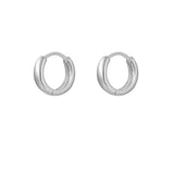 10mm Thick Plain Silver Huggies