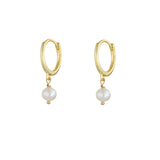 Fresh Water Pearl Dangle Hoop