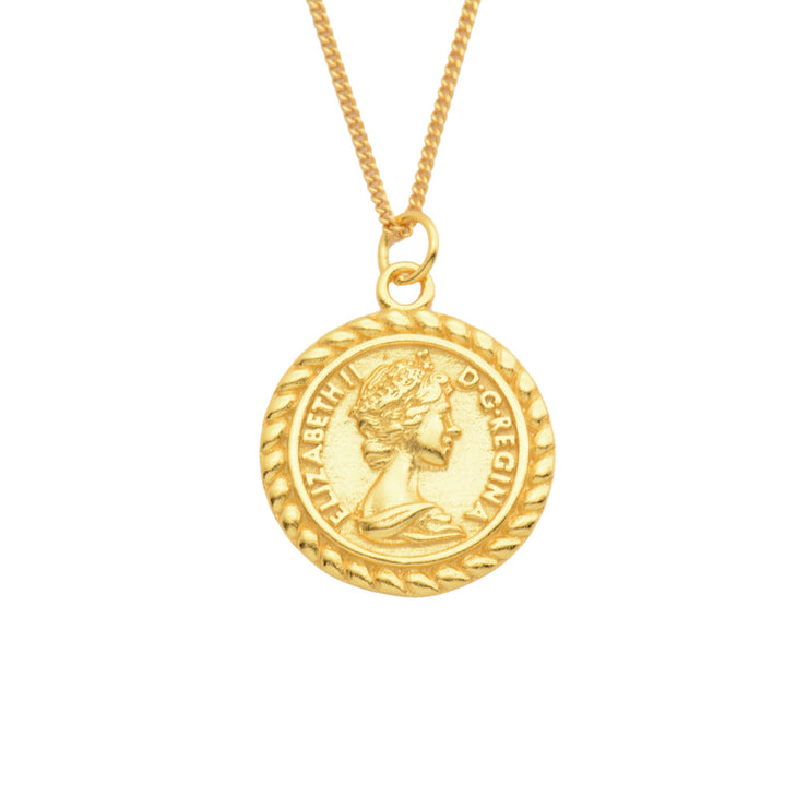Elizabeth Gold Coin Necklace