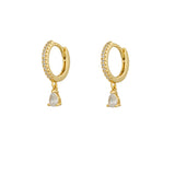 Maya  Gold Dangle Hoop