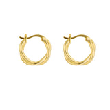 Stylish Hoop Twisted Gold