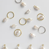 Hoop With Pearl Gold