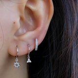 Lucy Cz Dangle Hoop Huggies