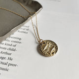 Zodiacs Star Signs in Relief Necklace