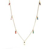 Colorful Baguette Necklace