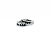 Eternity Jet Black CZ Huggie Hoops-Sterling Silver