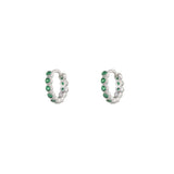 5.5mm Sophi Green Silver Huggie