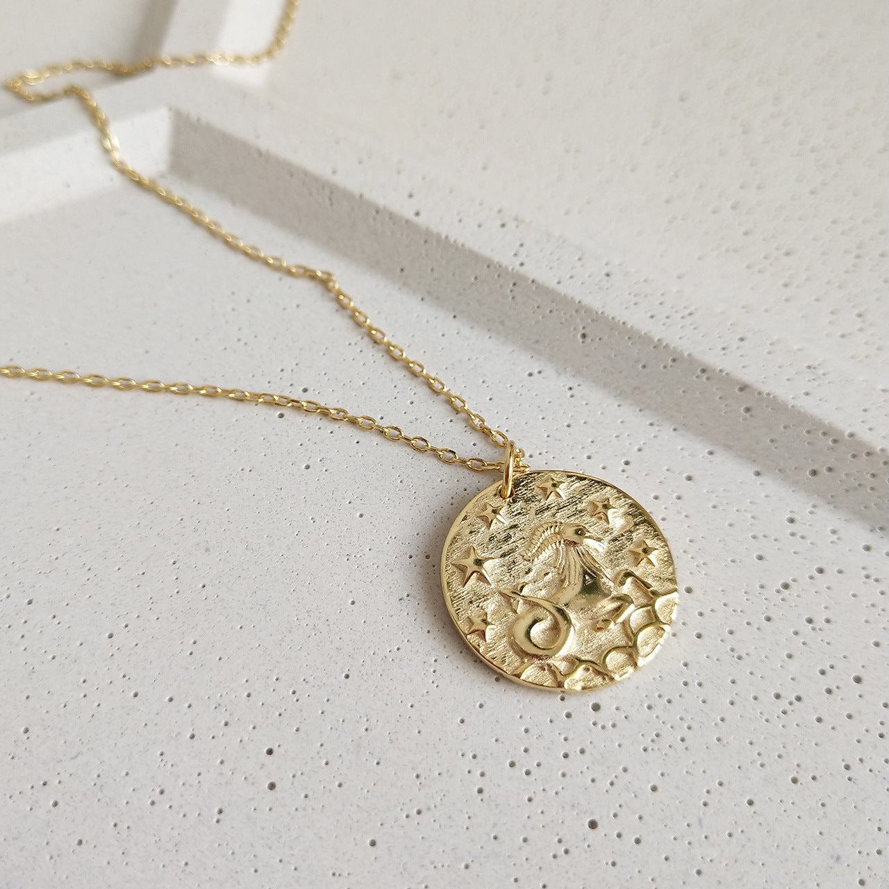 Zodiacs Star Signs in Relief Necklace