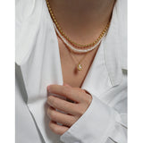 Hilda  Pearl Gold Necklace