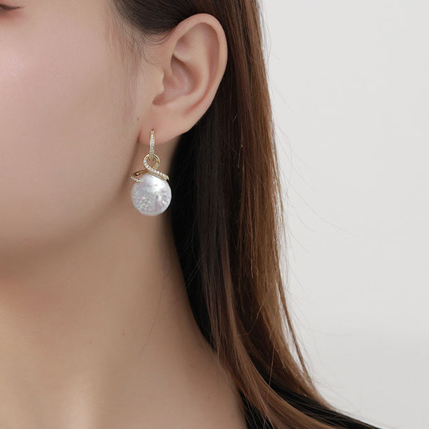 Anna Pearl Gold Earrings