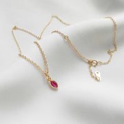 Marquise Pink Gold  Necklace