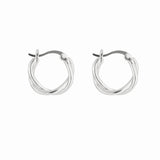 Stylish Hoop Twisted Silver