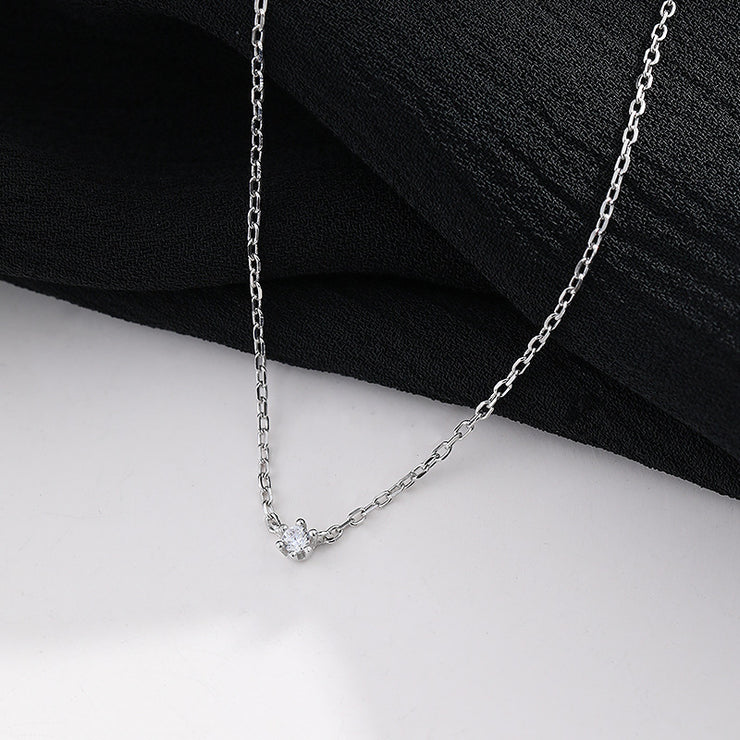 Chic Cz Silver Necklace