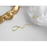 Gold Litt  Plain Hoop With Chain  Earcuff
