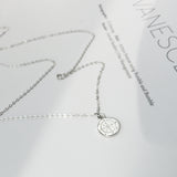 Compas Silver Coin Necklace