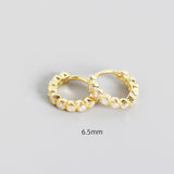 6.5mm Sophi  White Gold Huggies