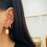 LaMoon Gold Dangle Hoop