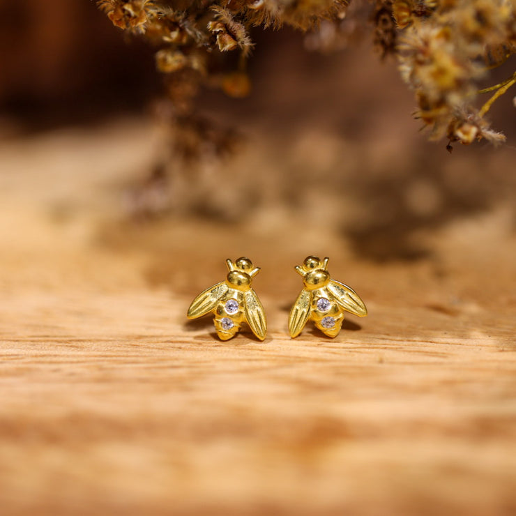 Shiny Bee Stud Earring