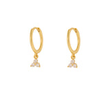 Lucy Cz Dangle Hoop Huggies