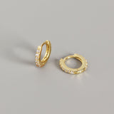 White CZ Gold Huggies