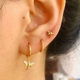 7.5 mm  Rope Gold Huggies