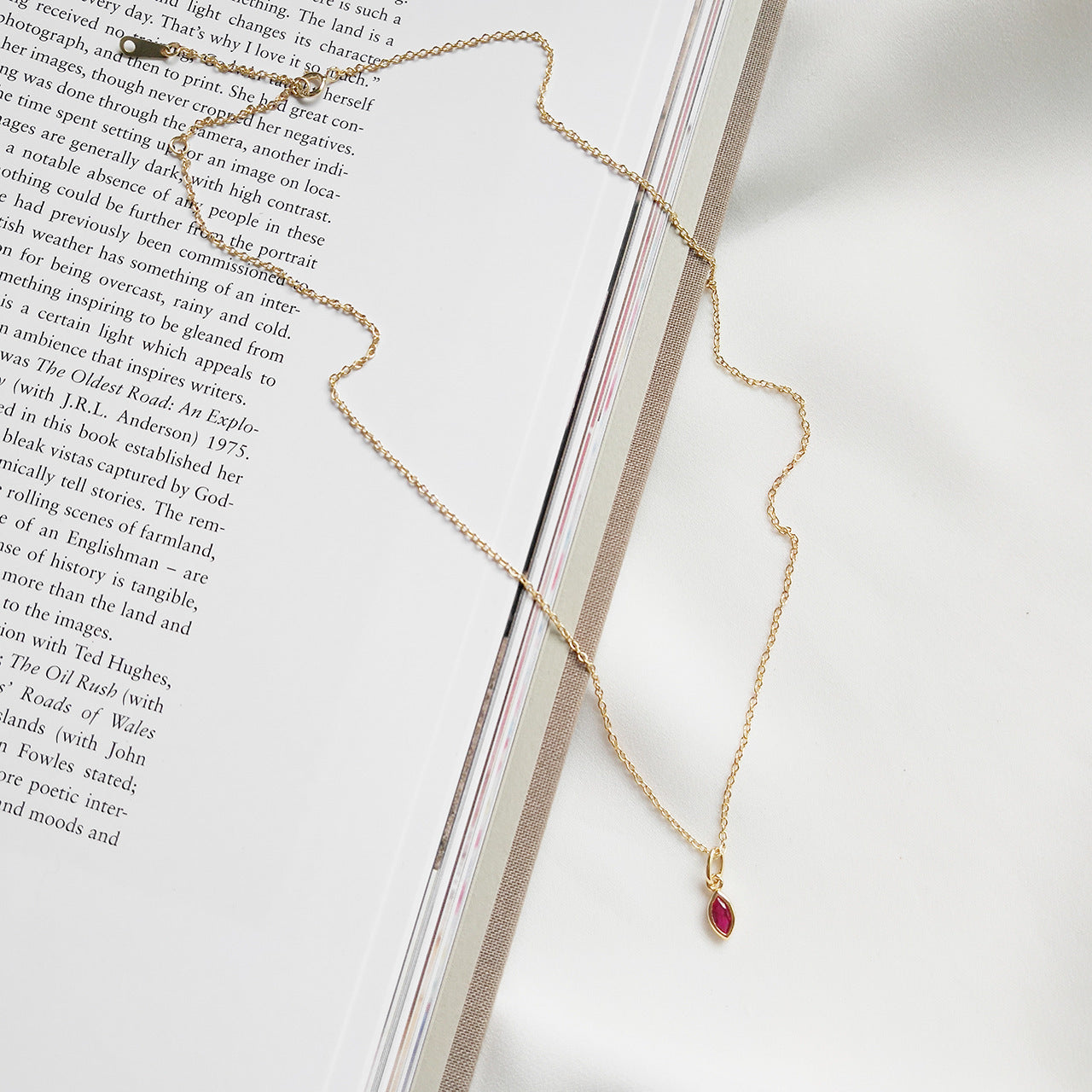 Marquise Pink Gold  Necklace