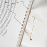 Marquise Pink Gold  Necklace