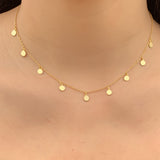 Disc Gold Choker Necklace