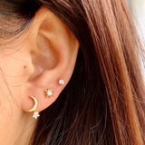 Tiny Cz Shining Small Stud Earrings