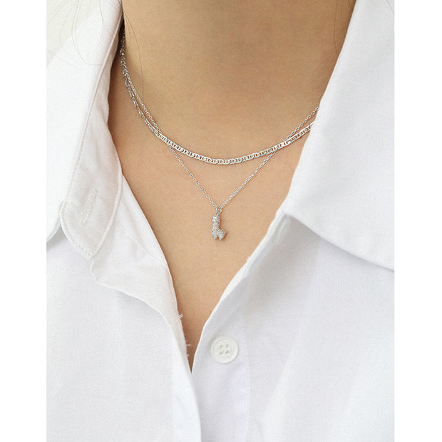 Curl Stylish Silver Choker Chain Necklace