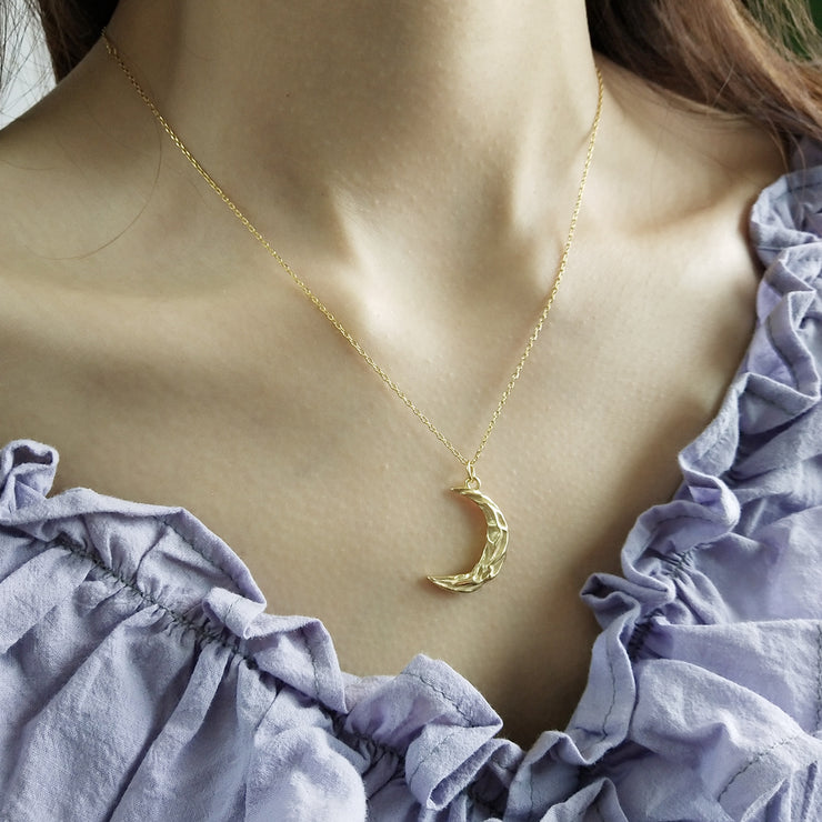 Crav Moon Gold Necklace