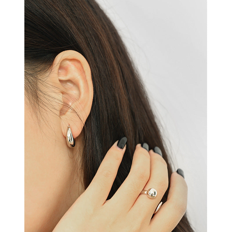 Lia Silver Stylish Hoop
