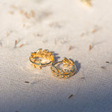 Sparkling Leaf Gold Huggies