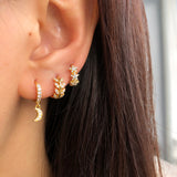 Sparkling Leaf Gold Huggies