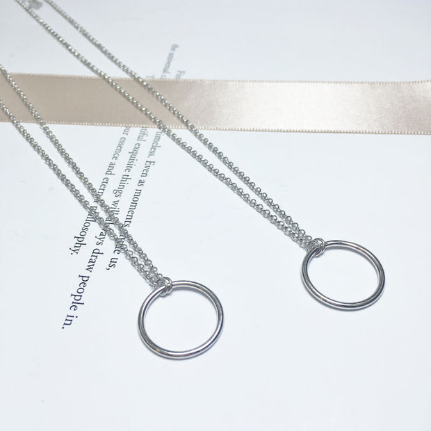 Silver Classic Circle Necklace