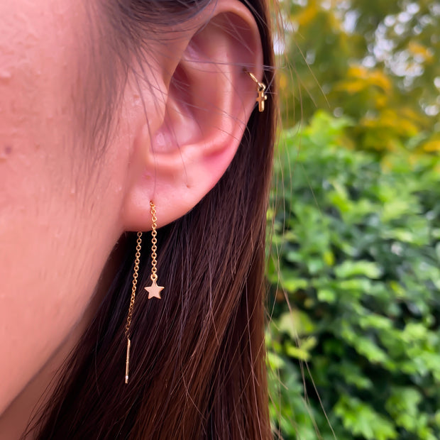 Star Gold Thread Earrings