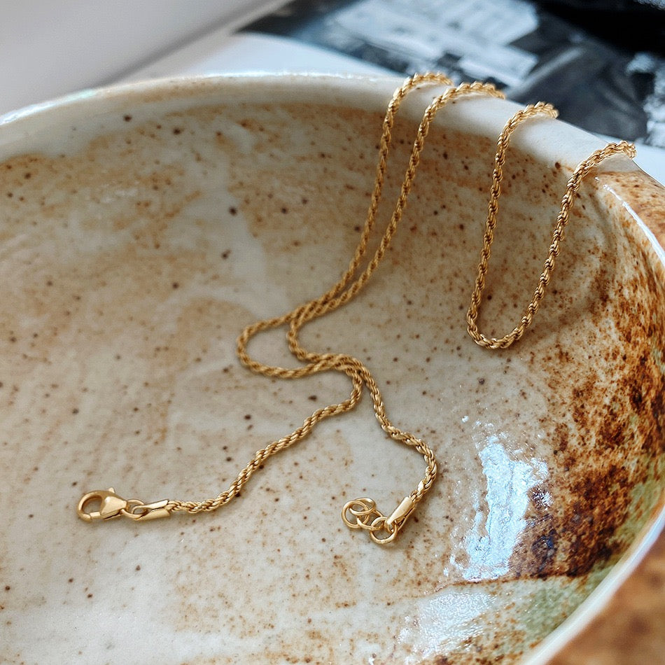 Rope Stylish Gold Chain Necklace