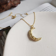 Crav Moon Gold Necklace