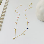 Colorful Baguette Necklace